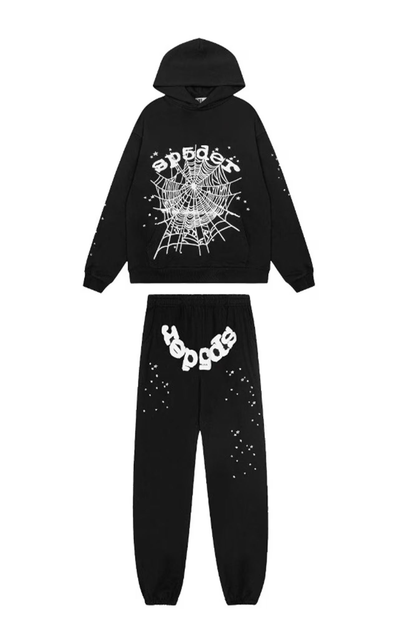 Sp5der Tracksuit Black