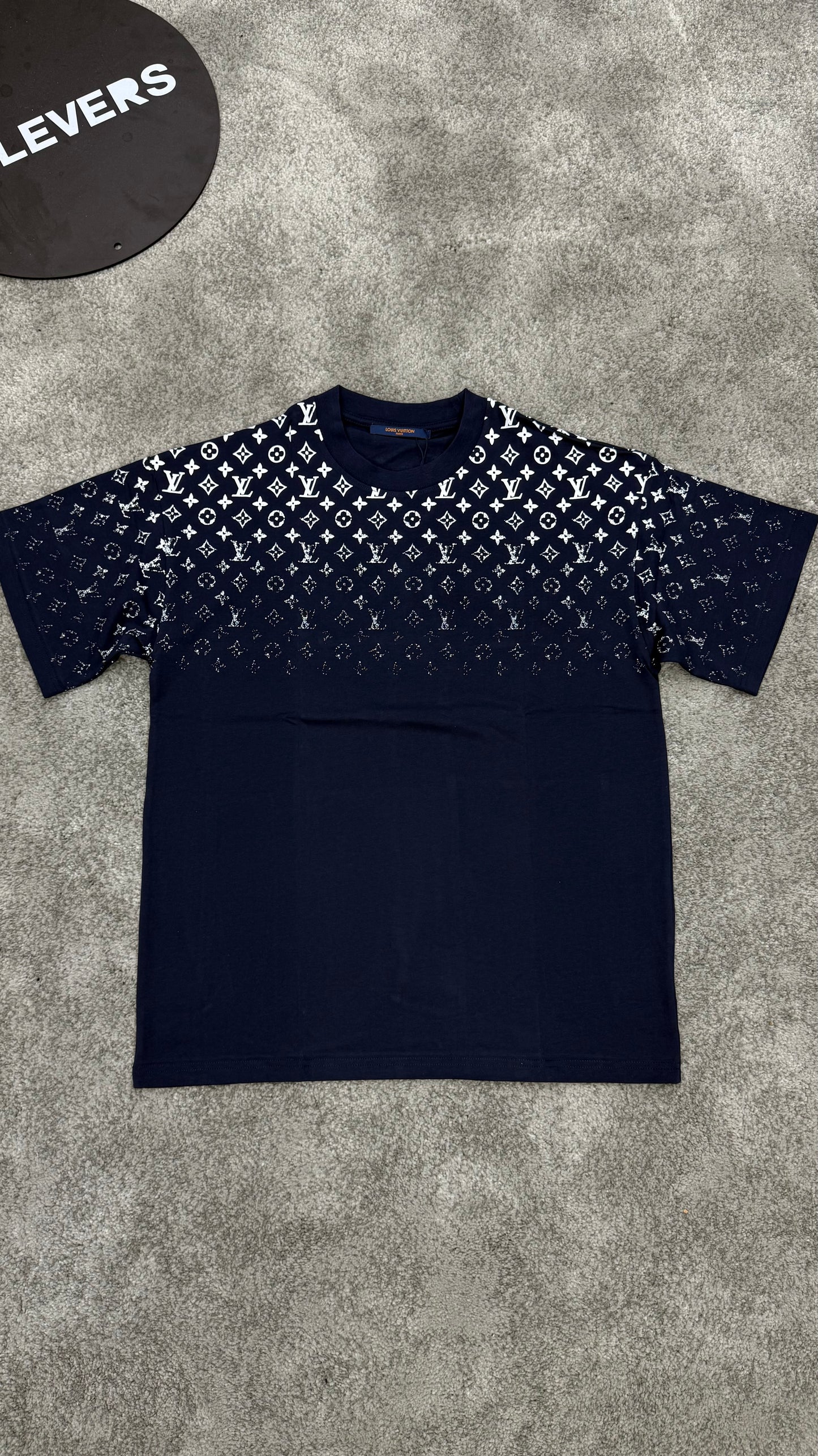 Lv Monogram Navy Tshirt