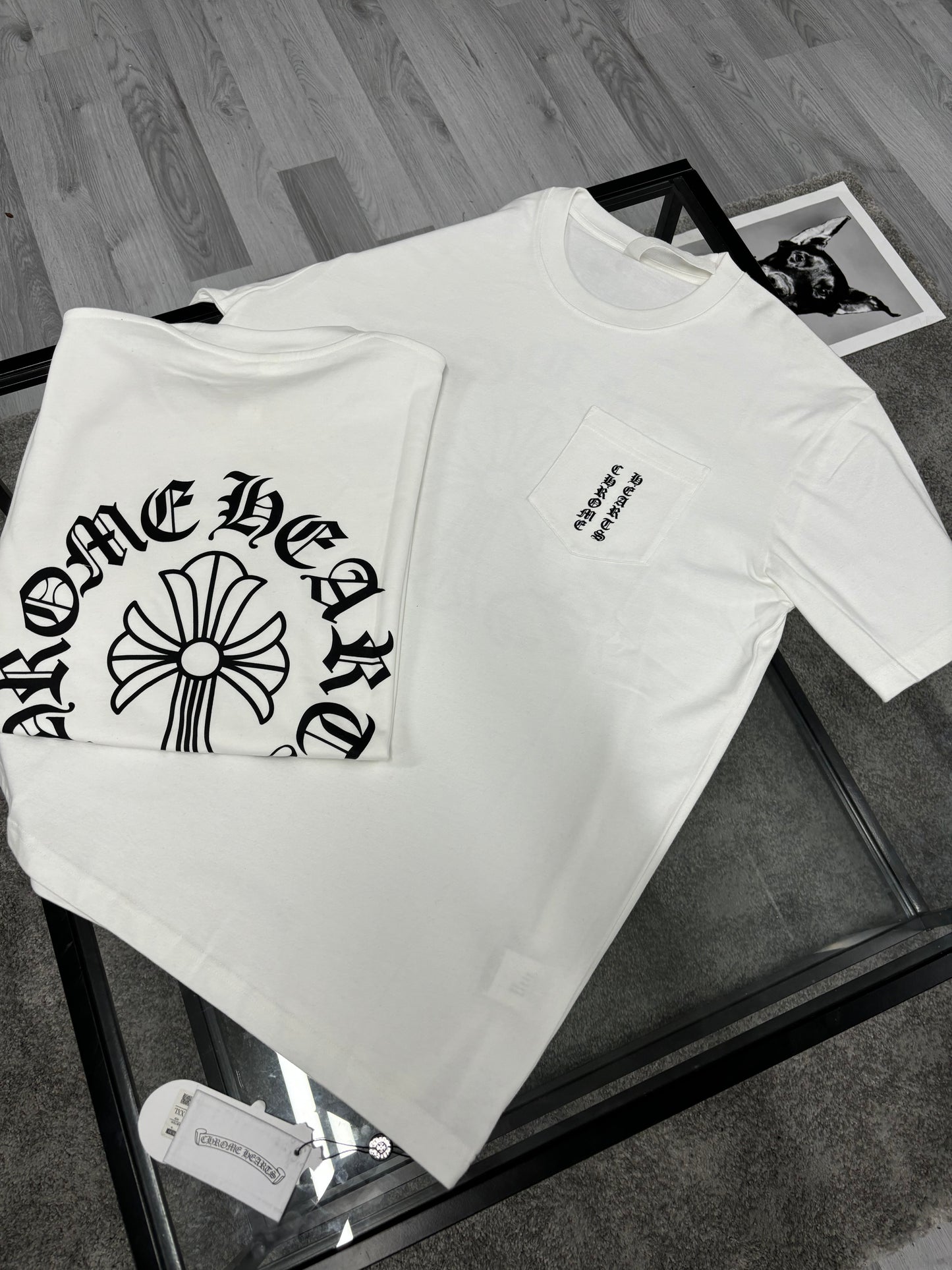 Chrome Hearts White Pocket Logo T Shirt