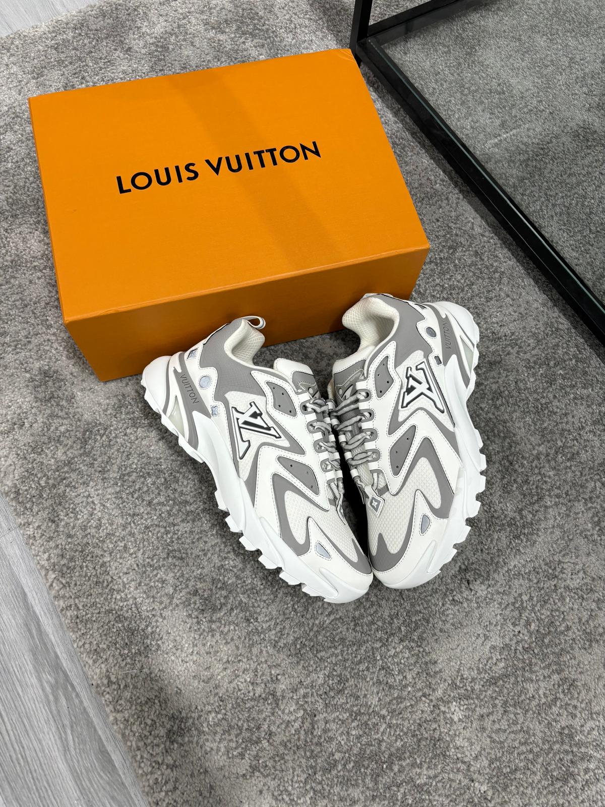 Louis Vuitton Tatic Triple Grey and White Trainers