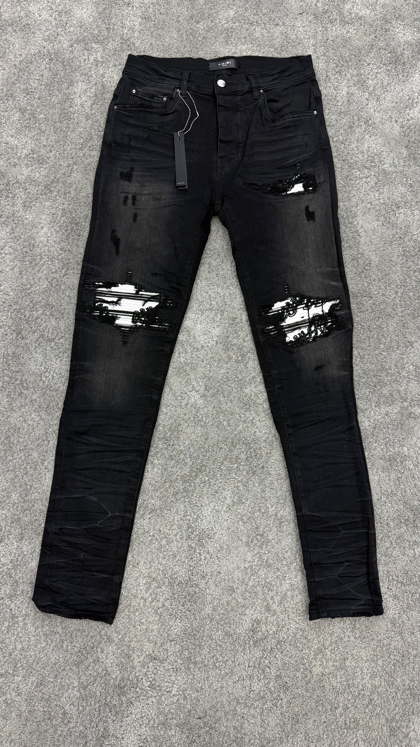 Black White Rips Amiri Mx1
