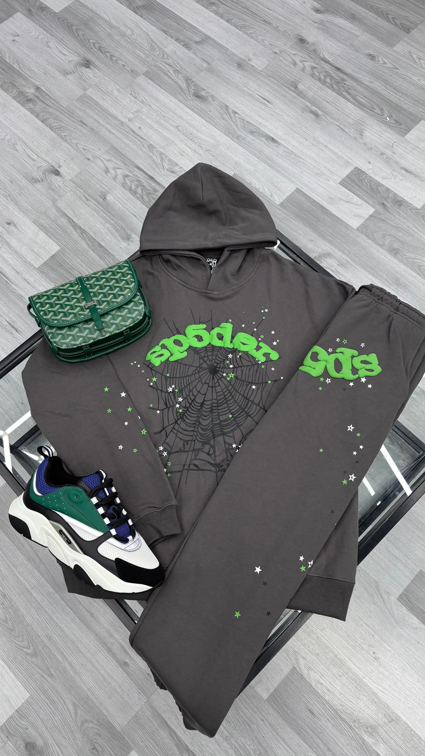 Sp5der Tracksuit Green