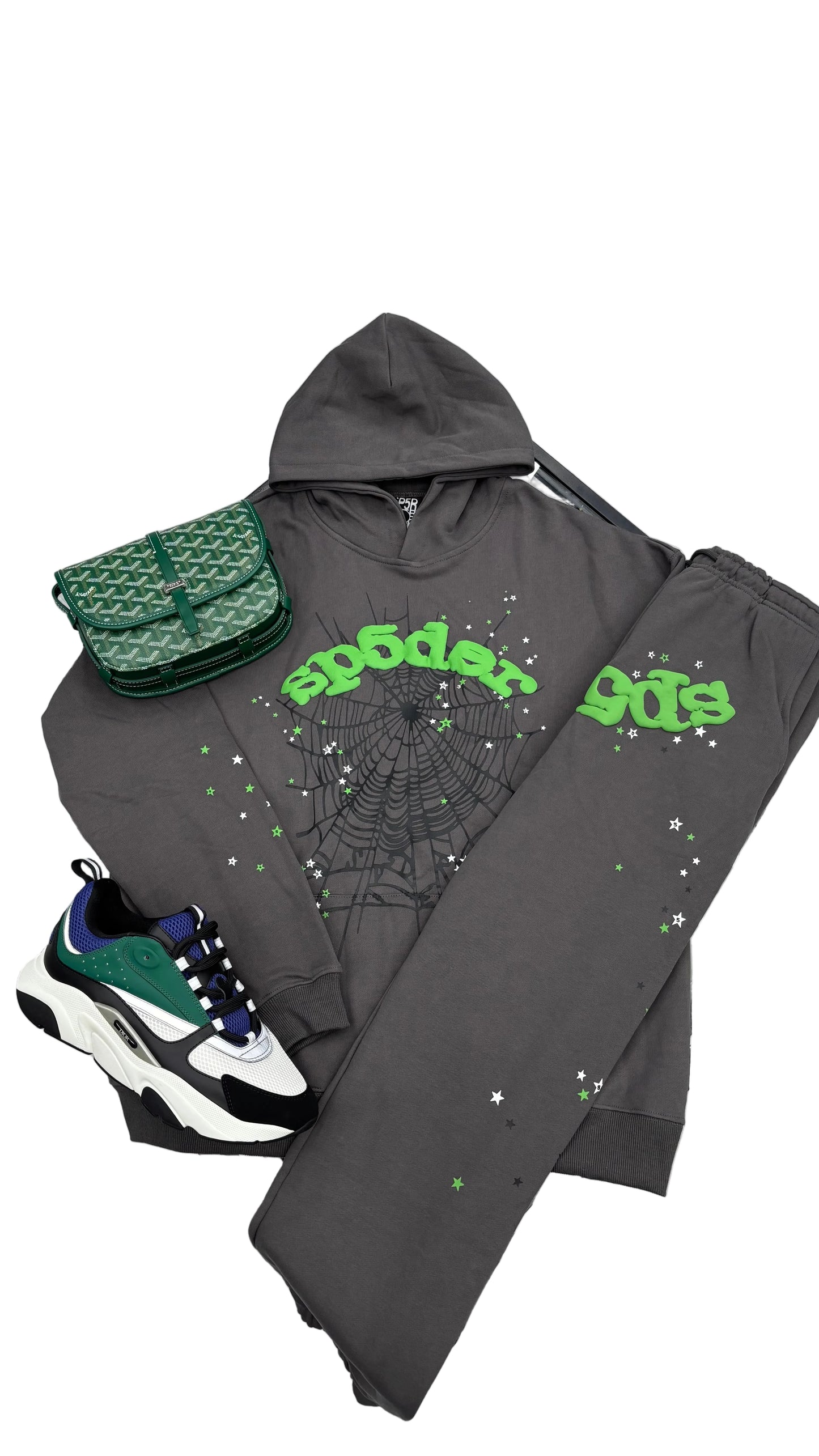 Sp5der Tracksuit Green