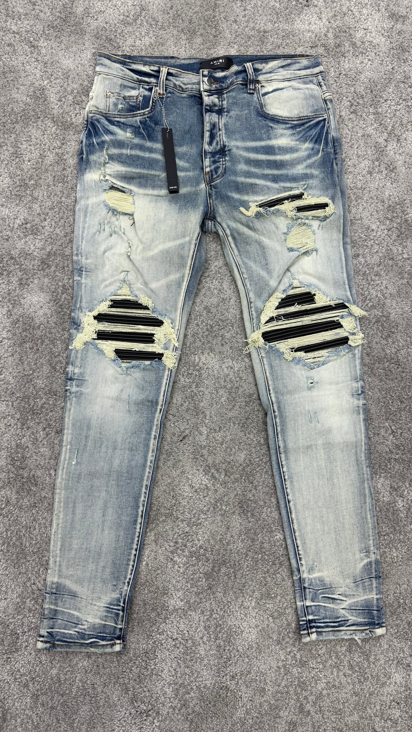 Grey Black Rips Amiri Mx1