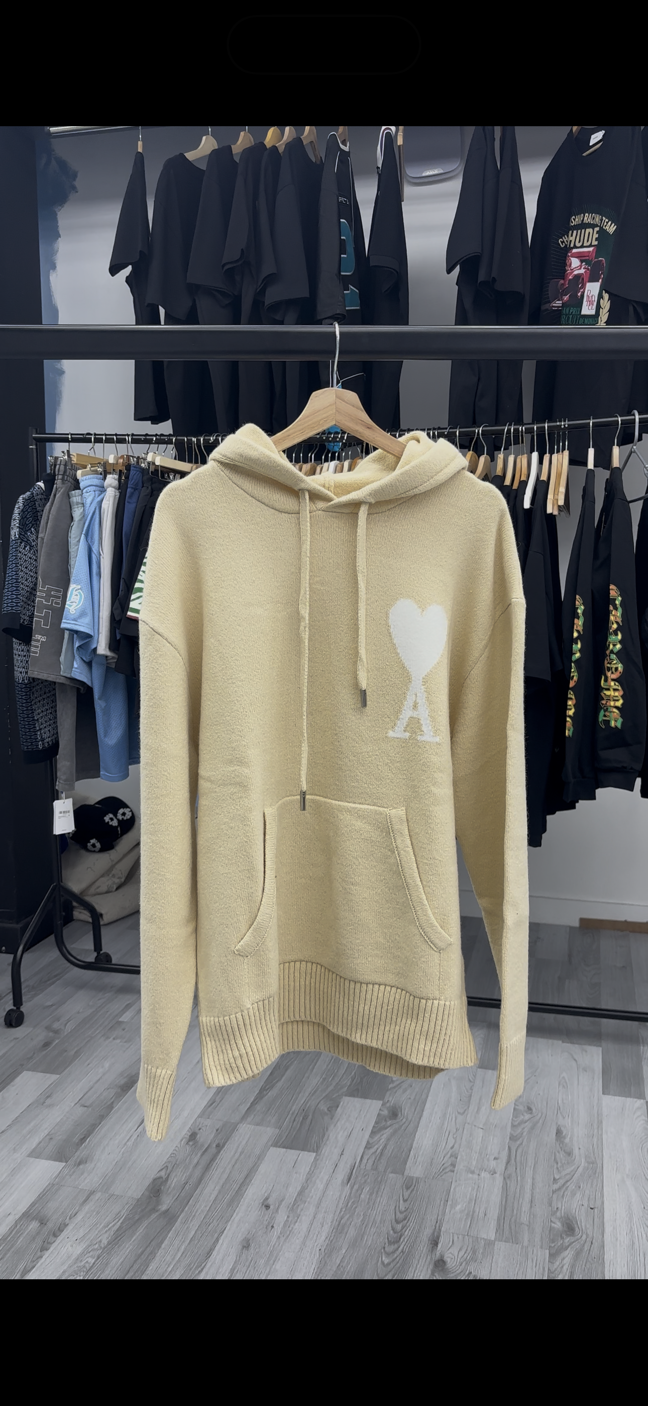 Ami Paris Hoodie Cream