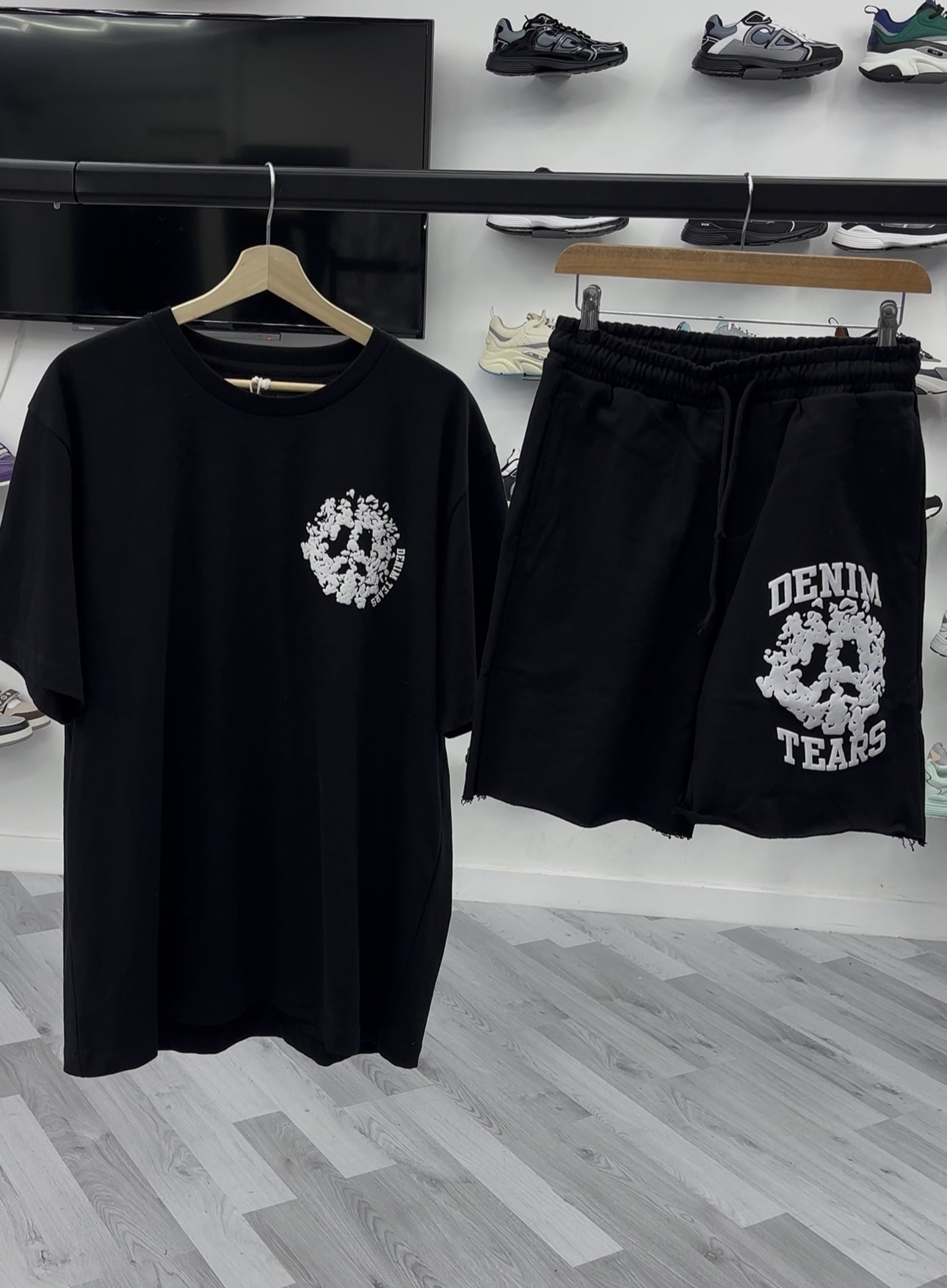 Denim Tears Short Set Black