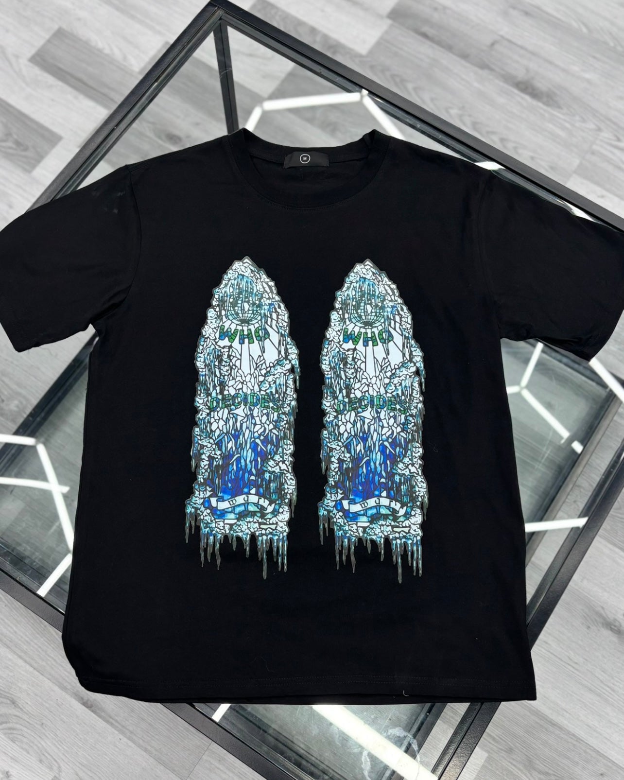 Who Decides War Stained Glass T Shirt