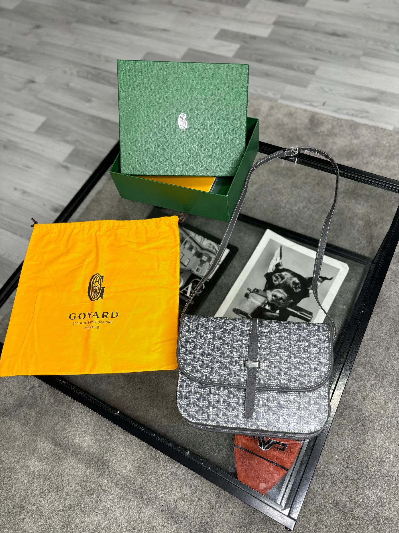 Goyard Belvedere Grey Messenger Bag