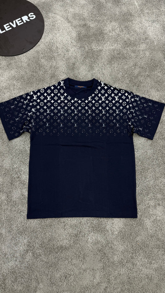 Lv Monogram Navy Tshirt