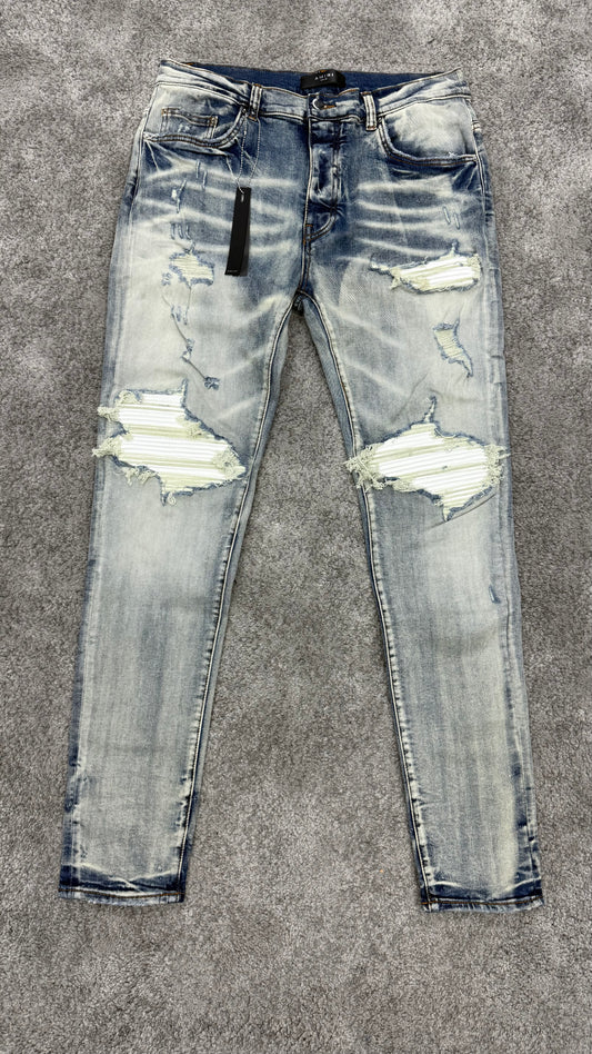 White Cream Rips Mx1 Amiri