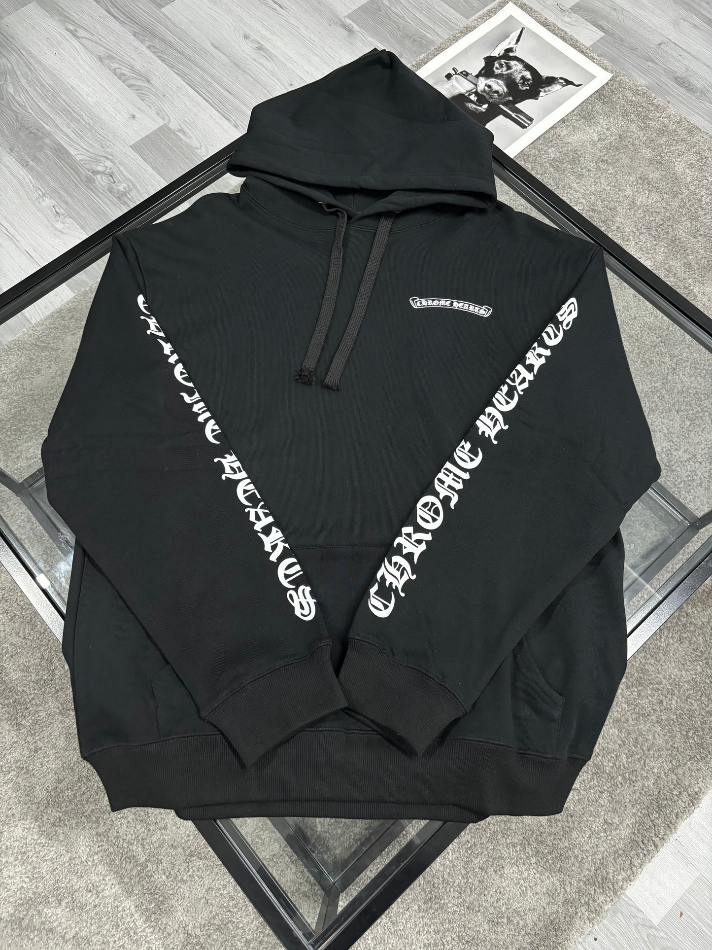 Chrome Hearts Script Logo Black Hoodie