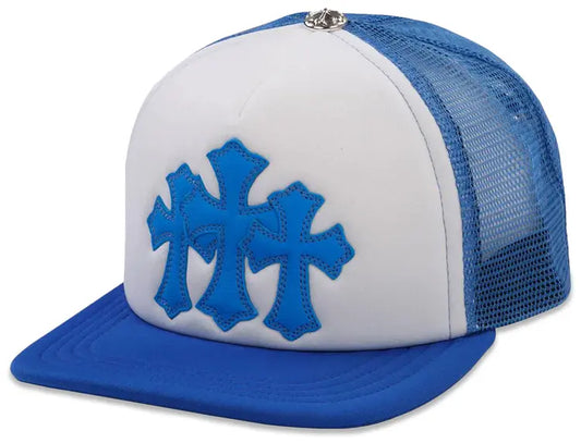 Blue/White Cross Chrome Hearts Hat