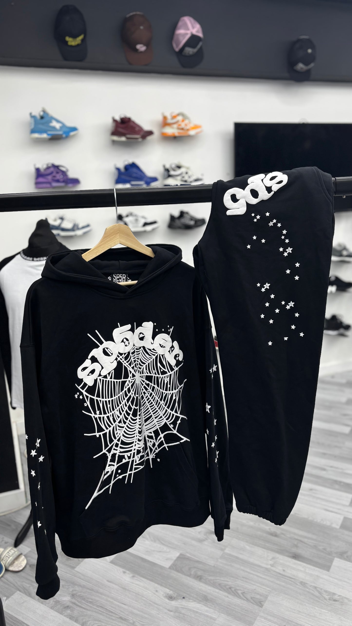 Sp5der Tracksuit Black