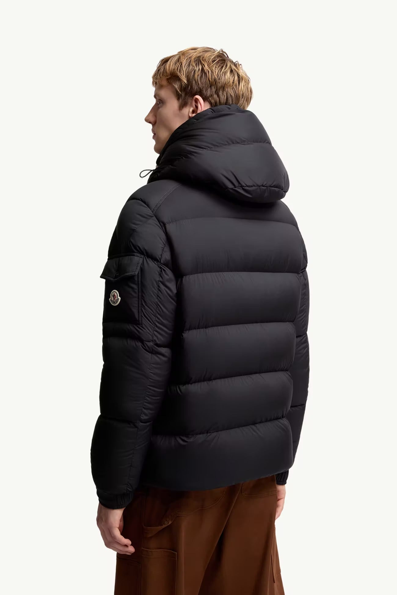 Moncler Black Vezere Hooded Short Down Jacket