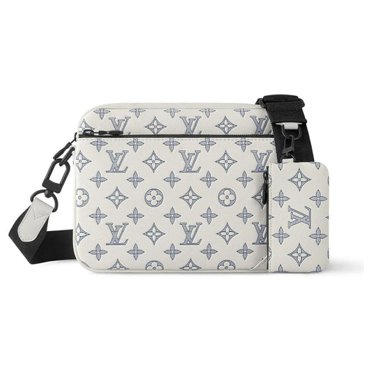 Louis Vuitton Monogram Shadow White Trio Messenger Bag