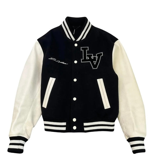 Lv Varsity Jacket Black
