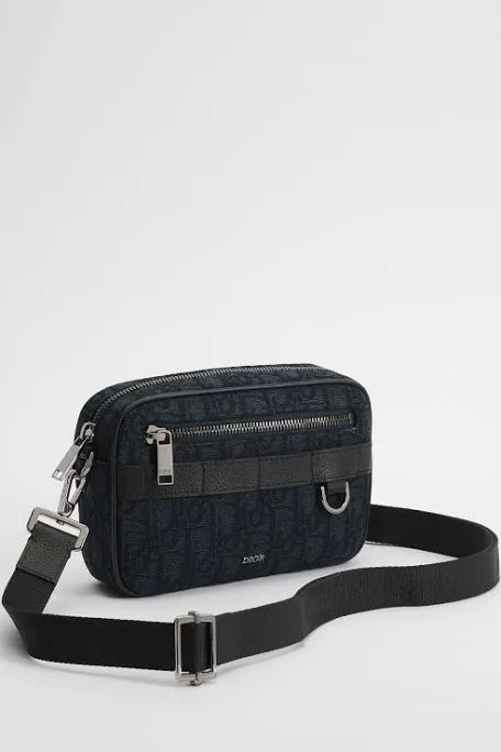 Dior Mini Safari Bag Black Oblique with Strap