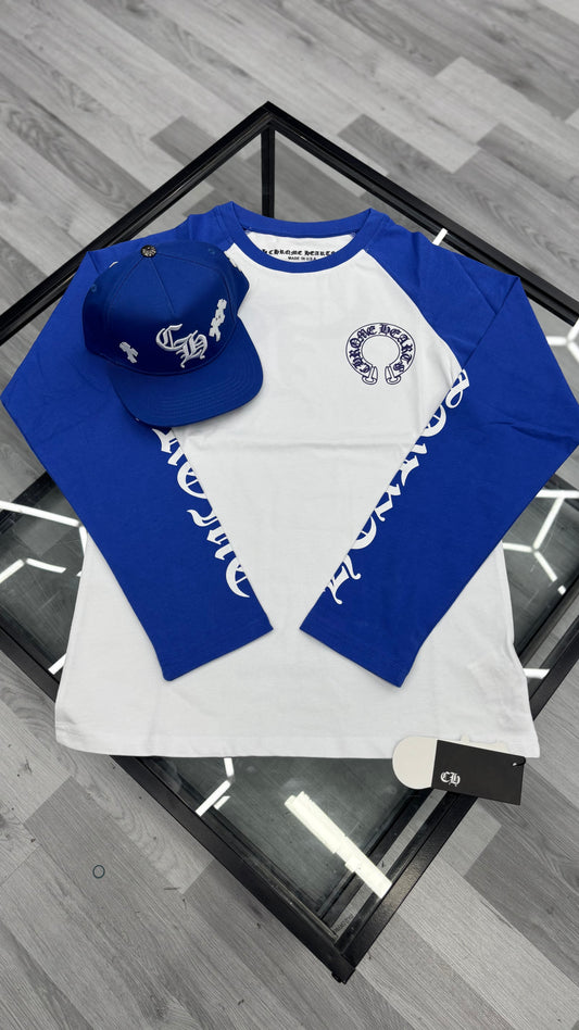 Chrome Heart Long Sleeve Racer Blue