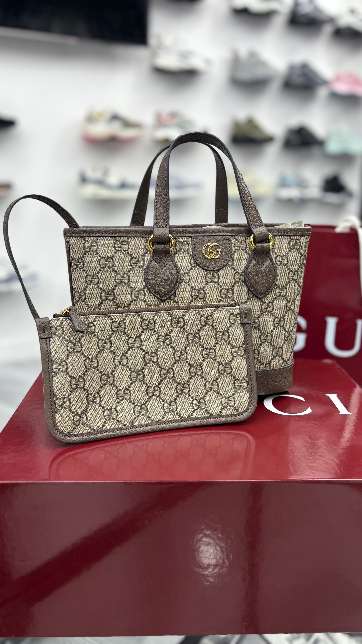 WOMENS GUCCI OPHIDIA SMALL TOTE BAG