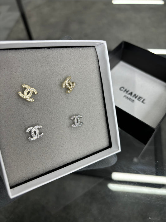 Chanel CC Logo Earrings