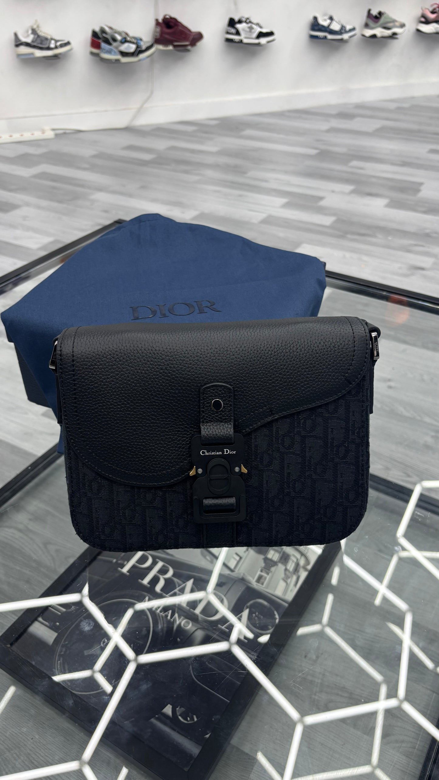 Dior satchel black pouch