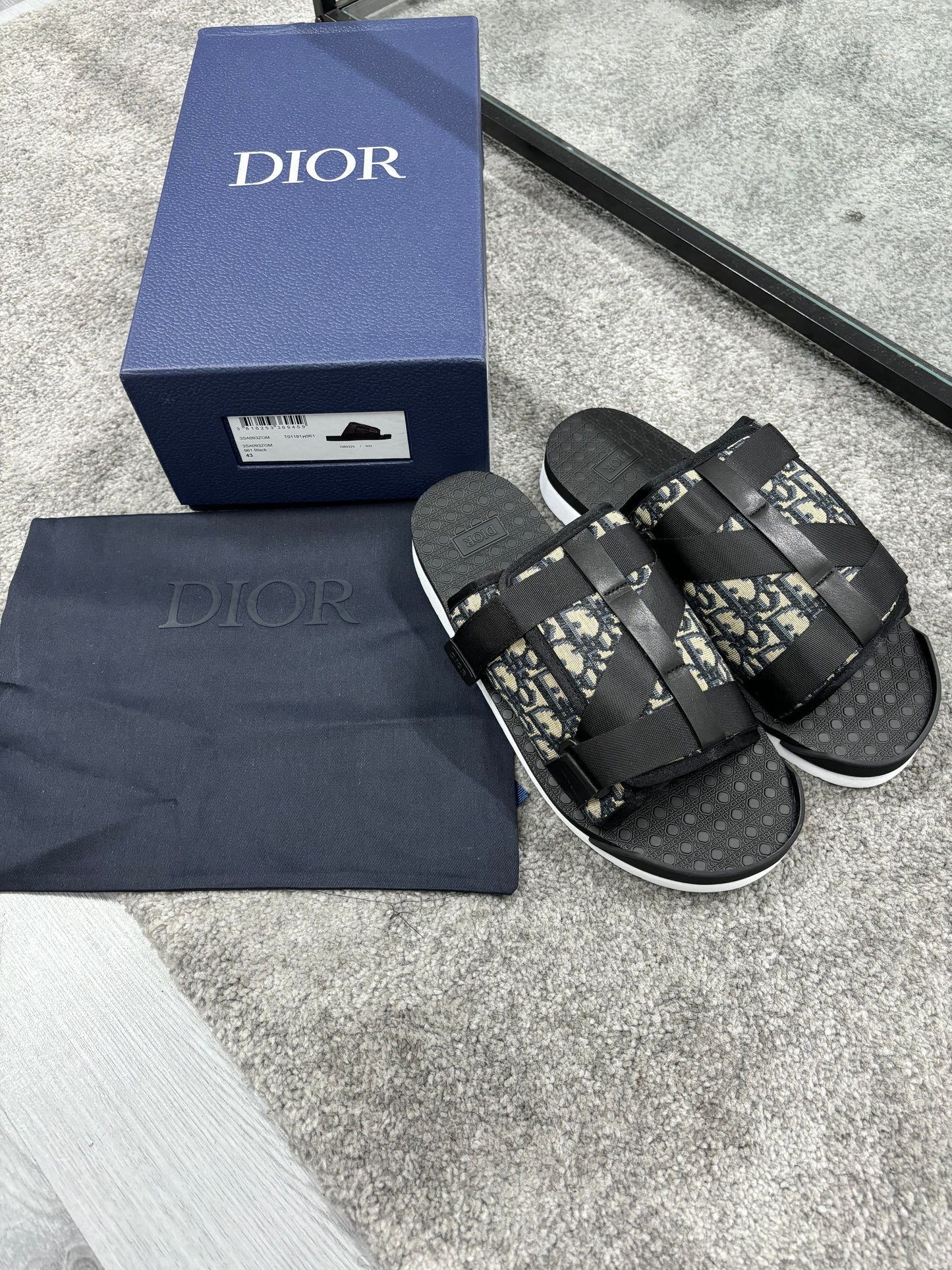 Dior Beige and Black Alpha Sandal