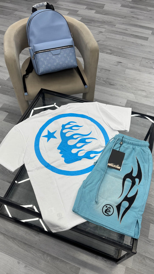 Hellstar Tee White Blue