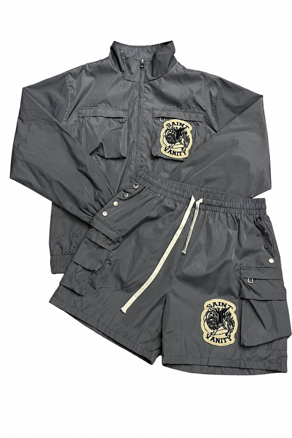 Saint vanity grey shirt and shorts