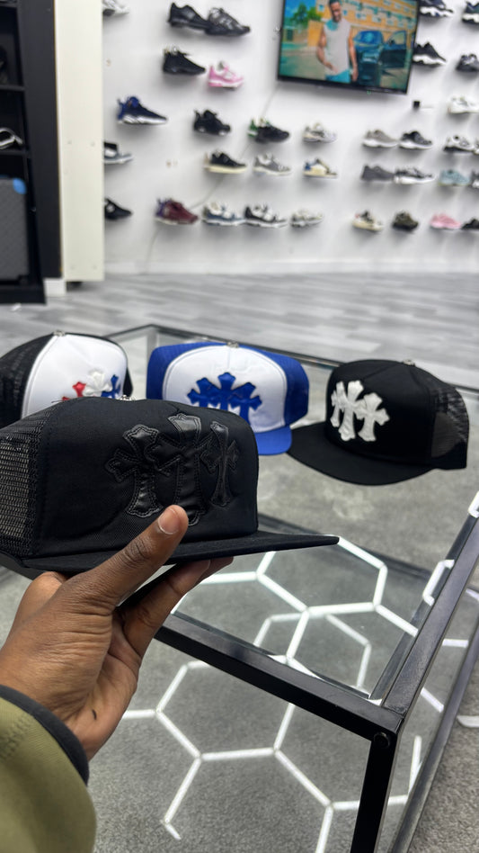 Black On Black Chrome Cap