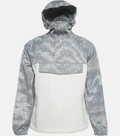 Dior Oblique White Silver Hooded Anorak Jacket