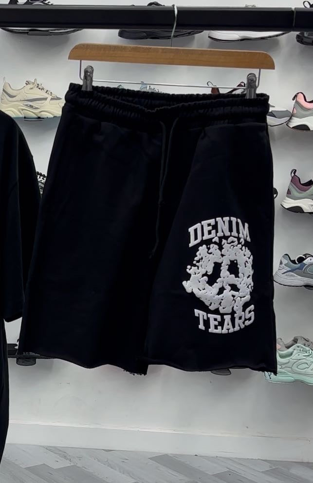 Denim Tears Black University Shorts