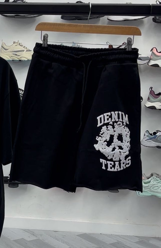 Denim Tears Black University Shorts