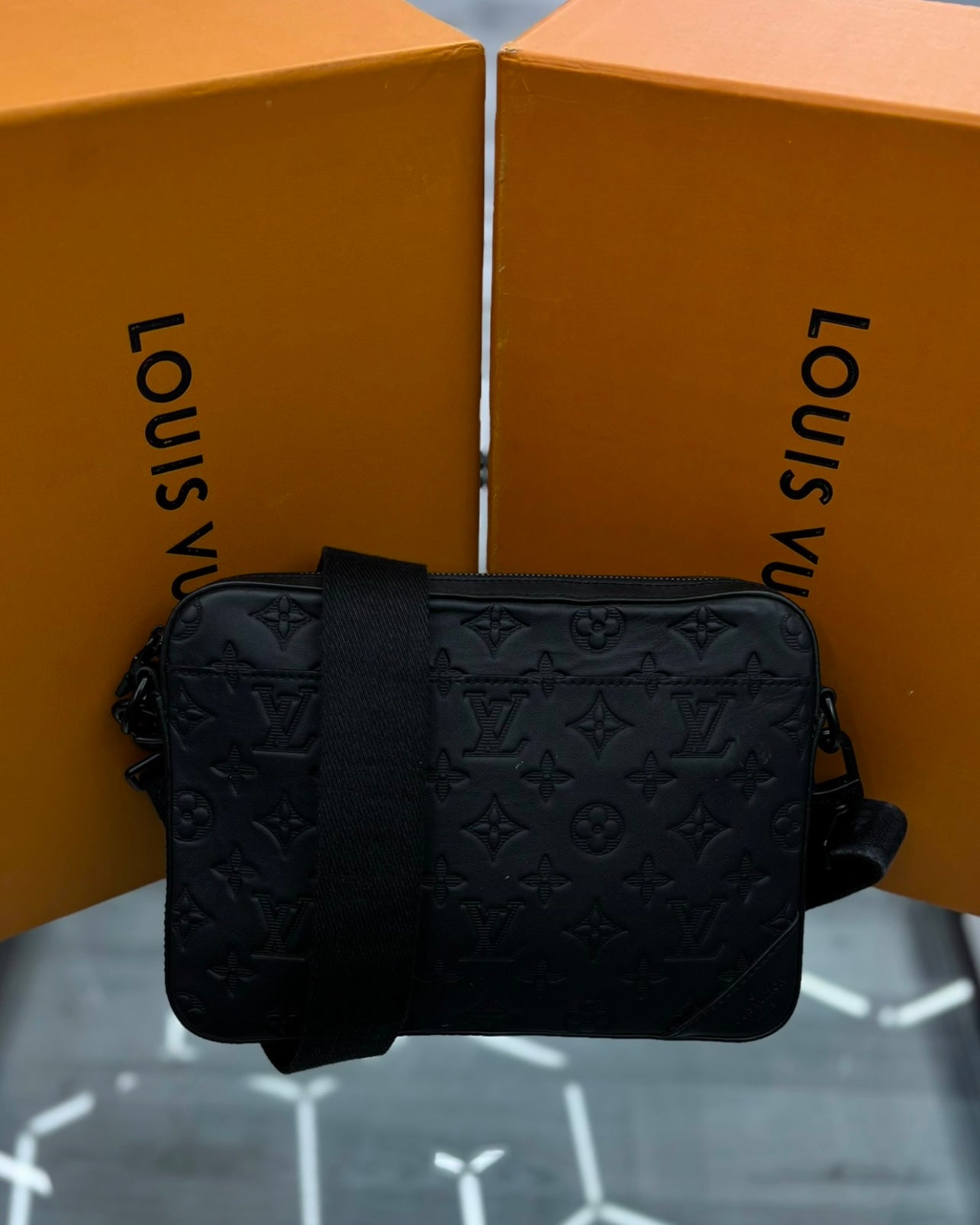 Louis Vuitton Monogram Shadow Black Trio Messenger Bag