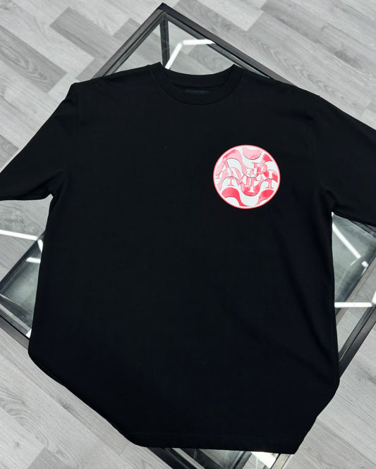 Amiri Black Staggered Wave T Shirt