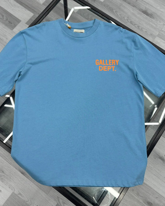 Gallery Dept. Blue and Orange Logo T Shirt