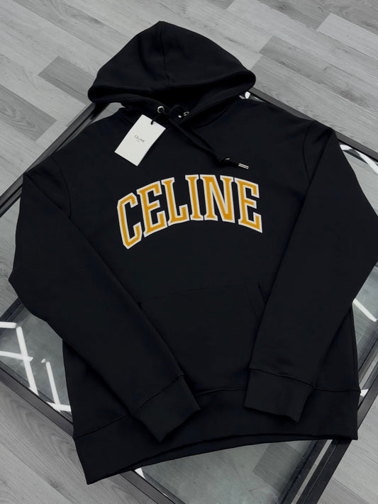 Celine Homme Yellow and Black Hoodie