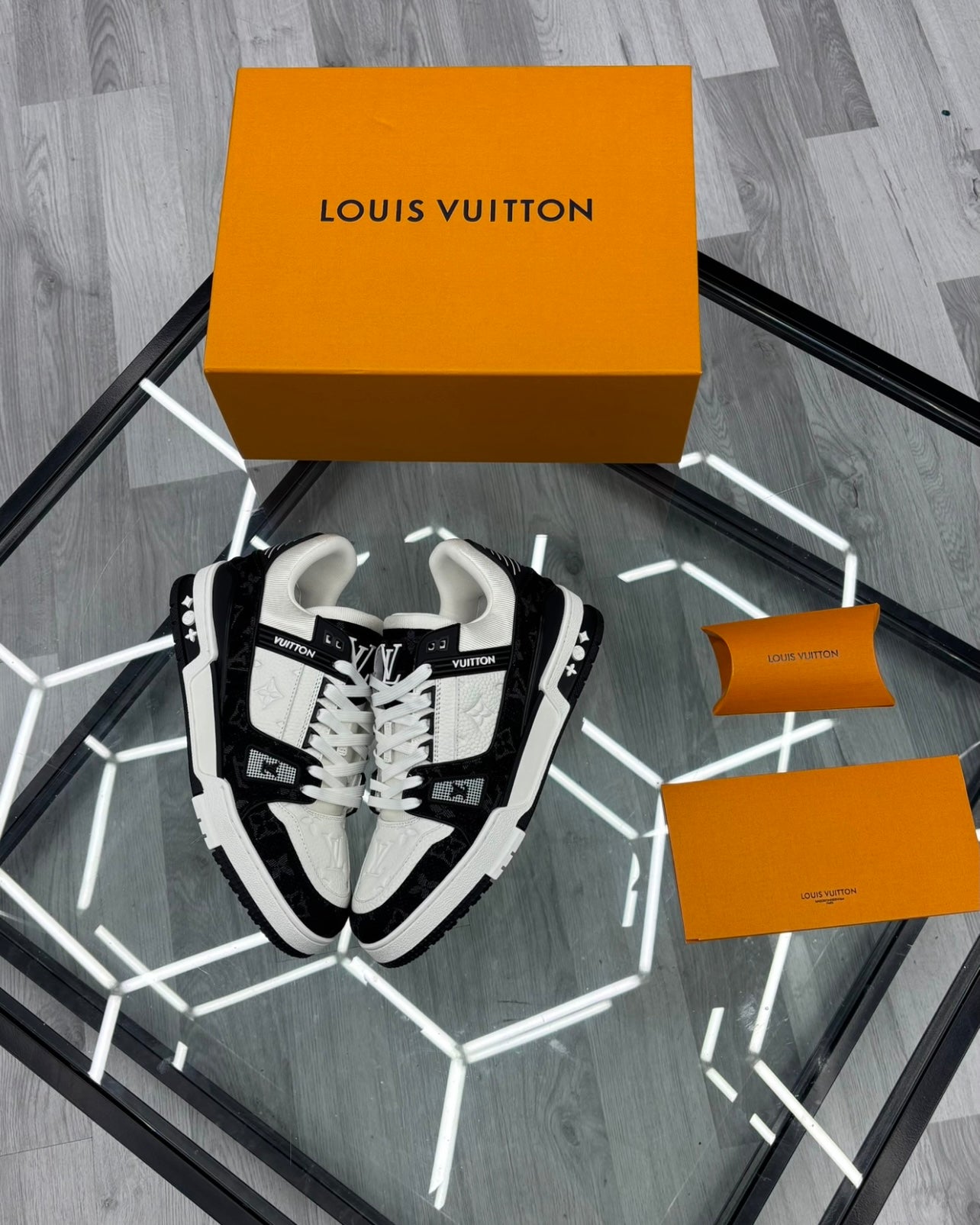 Louis Vuitton LV Black Denim Trainers