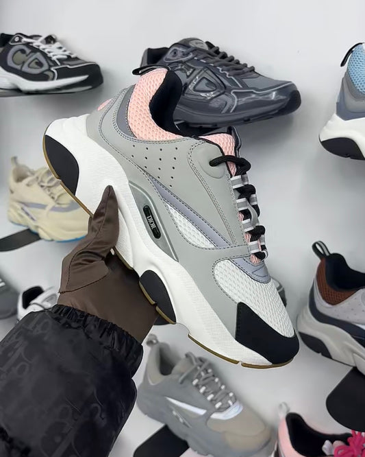 Dior B22 Grey Pale Pink Sneaker