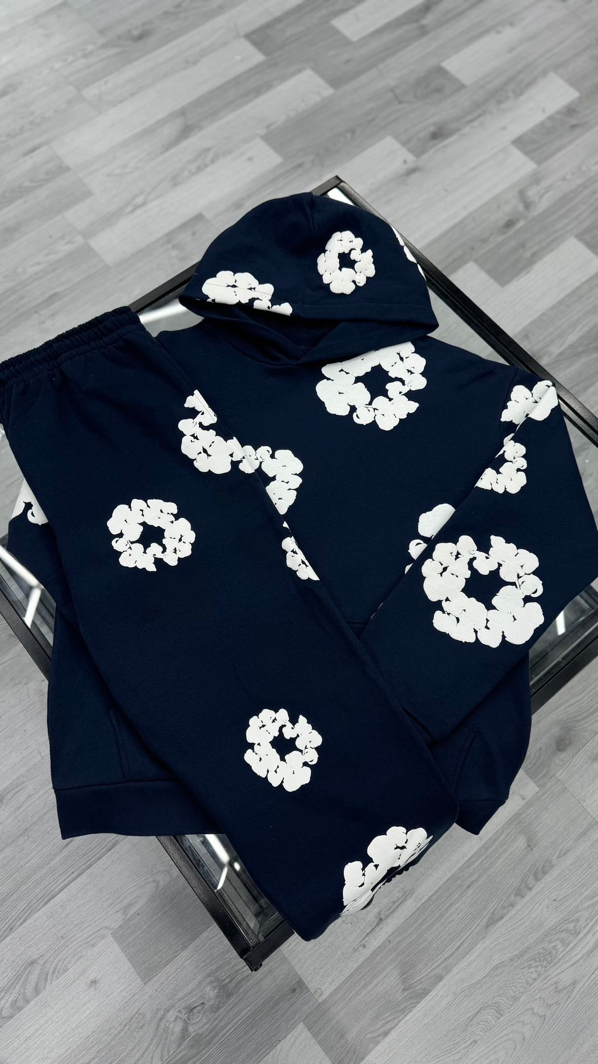 Denim Tears Cotton Wreath Navy Tracksuit