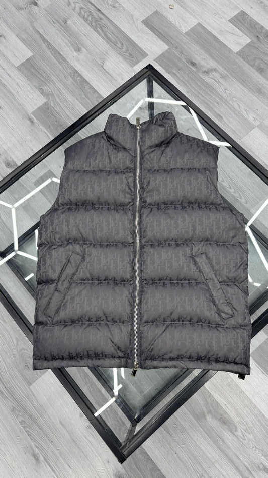 Dior Oblique Sleeveless Down Gilet Grey