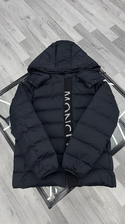 Moncler Ume Reflective Logo Short Down Puffer Jacket