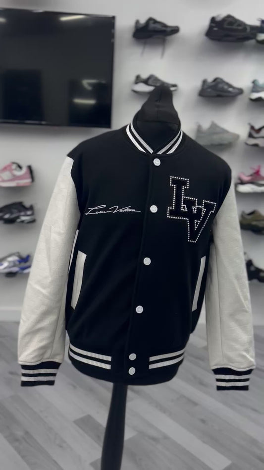 Lv Varsity Jacket Black